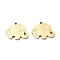 304 Stainless Steel Pendants, Elephant Charm, Real 14K Gold Plated, 12x15.5x1mm, Hole: 1.4mm