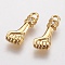 Brass Micro Pave Cubic Zirconia Pendants, Fist, Golden, 14.5x6x2.5mm, Hole: 2mm