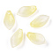 Baking Painted Transparent Glass Petal Beads, Gradient Color, Petaline, Champagne Yellow, 19.5x10.5x5mm, Hole: 1.2mm, about 980~1000pcs/set