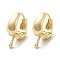 Rack Plating Brass Hoop Findings, with Loops, Cadmium Free & Nickel Free & Lead Free, Golden, 19 Gauge, 17x14x6mm, Hole: 1mm, Pin: 0.9mm