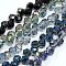 Half Plated Faceted Glass Teardrop Beads, Mixed Color, 8x8mm, Hole: 1mm