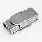 Tarnish Resistant Rectangle 201 Stainless Steel Watch Band Clasps, Stainless Steel Color, 25x12x7mm, Hole: 4x8mm