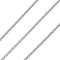Tarnish Resistant 304 Stainless Steel Serpentine Chain, Soldered, with Spool, Stainless Steel Color, 1x0.4mm, about 32.81 Feet(10m)/Roll