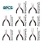 Carbon Steel Jewelry Pliers Sets, Polishing, 10.5~15cm, Black, 10.5~15cm
