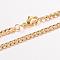 Eco-Friendly Rack Plating Brass Chain Necklaces, Curb Chains,Twisted link Chain, Long-Lasting Plated, Cadmium Free & Lead Free, Golden, 19.6 inch(50cm), 4x3x1.4mm