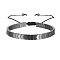 Synthetic Hematite Braided Bead Braeclet, Arrow, 6.30~12.60 inch(16~32cm)