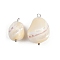 Natural Shell Nuggets Pendants, with 304 Stainless Steel Loops, Seashell Color, Stainless Steel Color, 24.5~29.5x15.5~19.5x16~19.5mm, Hole: 2.5mm