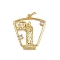 Brass Micro Pave Cubic Zirconia Pendants, Lady of Justice, Cadmium Free & Lead Free, Real 18K Gold Plated, with Jump Ring, Real 18K Gold Plated, 20x18x2.5mm, Hole: 3mm