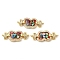 Rack Plating Brass Micro Pave Clear Cubic Zirconia Butterfly Links Connector Charms, with Enamel & Shell, Real 18K Gold Plated, Long-Lasting Plated, Lead Free & Cadmium Free, FireBrick, 11x28x4mm, Hole: 1.2mm