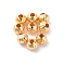 Brass Beads, Cadmium Free & Nickel Free & Lead Free, Pumpkin, Real 18K Gold Plated, 2.5x3x3mm, Hole: 1mm