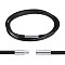 Braided Waxed Polyester Round Cords, with Clasp, for Necklace Making, Coconut Brown, 23-5/8~24 inch(60~61.1cm), 0.3cm
