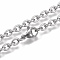 Non-Tarnish 304 Stainless Steel Cable Chain Necklaces, with Lobster Claw Clasp, Stainless Steel Color, 17.71 inch(45cm)