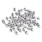Opaque Acrylic Beads, Enamel Style, Cube with Letter, Letter B, 4.5x4.5x4.5mm, Hole: 2mm, 5500pcs/500g