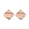 Ion Plating(IP) 304 Stainless Steel Pendants, Rhombus, Rose Gold, 16.5x16.5x1.3mm, Hole: 1.4mm