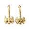 Ion Plating(IP) 304 Stainless Steel Pendants, Axe with Trinity Knot Charm, Golden, 34x16.5x4mm, Hole: 1.3mm