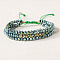 Bohemian Style Glass Beaded Braided Bead Bracelets, Multi-strand Layed Bracelets for Women, Faceted, Colorful
