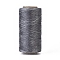 Waxed Polyester Cord, Micro Macrame Cord, Waxed Sewing Thread, Flat, Gray, 0.8mm, about 284.33 yards(260m)/roll