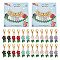 Alloy Enamel Flower Pendant Locking Stitch Markers,Zinc Alloy Lobster Claw Clasps Stitch Marker, Mixed Color, 4cm, 6 colors, 2pcs/color, 12pcs/set