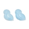 Transparent Glass Beads, Owl, Baking Paint, Light Blue, 18x14.5x6.5mm, Hole: 1.2mm