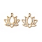 304 Stainless Steel Pendants, Lotus Charm, Real 18K Gold Plated, 16.5x17x1mm, Hole: 1.4mm