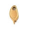 304 Stainless Steel Pendants, Teardrop Charm, Golden, 7.5x3.5x2mm, Hole: 1.2mm