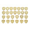Alloy Pendants, Cadmium Free & Nickel Free & Lead Free, Heart with Alphabet, Letter A~Z, Real 18K Gold Plated, Letter A~Z, 16x15x2mm, Hole: 2mm, 26pcs/set