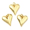 Brass Pendants, with Jump Ring, Long-Lasting Plated, Lead Free & Cadmium Free, Heart Charm, Real 18K Gold Plated, 17.5x15.5x4mm, Hole: 3mm