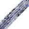Natural Iolite/Cordierite/Dichroite Beads Strands, Faceted, Round, 4mm, Hole: 0.8mm, about 108pcs/strand, 15.16''~15.55''(38.5~39.5cm)