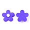Handmade Polymer Clay Cabochons, Flower, Mauve, 24x24x8.5mm