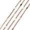 Ion Plating(IP) 304 Stainless Steel Figaro Chains, with Spool, Soldered, Rose Gold, Link: 2~5.2x1.4x0.9mm, about 32.8 Feet(10m)/roll