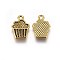 Tibetan Style Alloy Drink Charms, Cadmium Free & Lead Free, Cupcake, Antique Golden, 16x11x2mm, Hole: 1.5mm