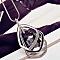 Alloy Crystal Rhinestone and Slate Gray Glass Pendant Long Necklaces, for Women, Silver, Nuggets, 35.04 inch(89cm)