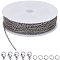 DIY 304 Stainless Steel Cable Chains Necklaces Making Kits, Stainless Steel Color, 2.5x2x0.5mm, 15m