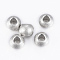 Tarnish Resistant 202 Stainless Steel Textured Beads, Rondelle, Stainless Steel Color, 5x4mm, Hole: 2mm