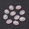 Natural Rose Quartz Cabochons, Oval, Pink, 10x8x4mm