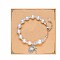 Fashionable Plastic imitation Pearl & Alloy Cross Charm Bracelets for Women