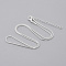 Brass Square Snake Chain Necklace Making, with Lobster Claw Clasps, Silver Color Plated, 18.5 inch(47.2cm), 1mm