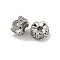 Brass Micro Pave Clear Cubic Zirconia Beads, Cadmium Free & Nickel Free & Lead Free, Flat Round, Platinum, 4.5x2mm, Hole: 1.4mm