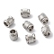 Non-Tarnish 202 Stainless Steel European Beads, Large Hole Beads, Column, Stainless Steel Color, 8x7mm, Hole: 4mm