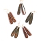 Natural Picasso Jasper Pendants, for Jewelry Making, Teardrop, 45~45.5x12~12.5x4~4.5mm, Hole: 1mm