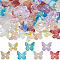 150Pcs Electroplate Glass Beads, with Golden Foil, Butterfly, Mixed Color, 10x11x4mm, Hole: 1mm