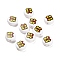 Christmas Theme Printed Opauqe Acrylic Beads, Gift Box, 10x10x5mm, Hole: 1.8mm