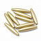 Spray Painted Acrylic Beads, Rice, Goldenrod, 27~28x6mm, Hole: 1mm, about 870pcs/500g