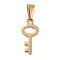 304 Stainless Steel Pendants, Key, Golden, 20.5x10x1.5mm, Hole: 8x3mm