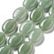 Natural Green Aventurine Beads Strands, Flat Oval, 18~18.5x13~13.5x6~6.5mm, Hole: 1.2mm, about 11pcs/strand, 7.76 inch(19.7cm)
