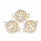 Alloy Rhinestone Links connectors, Ring with Tree, Light Gold, 16x23x2mm, Hole: 2mm