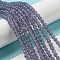 Cat Eye Beads Strands, Round, Medium Purple, 4mm, Hole: 0.7mm, about 100~105pcs/strand, 14.37~14.69 inch(36.5~37.3cm)