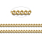Brass Twisted Chains, Curb Chains, Diamond Cut, Soldered, Faceted, with Spool, Lead Free & Nickel Free & Cadmium Free, Golden, 2x1.4x0.5mm, about 301.83 Feet(92m)/roll