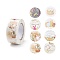 8 Patterns Easter Theme Self Adhesive Paper Sticker Rolls, with Rabbit Pattern, Round Sticker Labels, Gift Tag Stickers, Mixed Color, Easter Theme Pattern, 25x0.1mm, 500pcs/roll