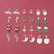 24Pcs 12 Style Christmas Theme Eco-Friendly Alloy Enamel Pendants, Mixed Shapes, Colorful, 21x11x3mm, Hole: 1.8mm, 2pcs/style